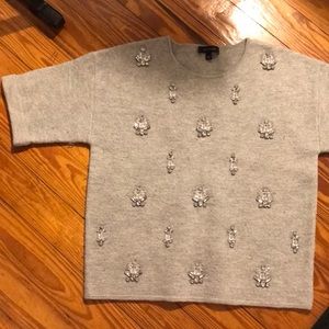 NWOT top with jewel accents